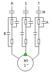 Motor circuit with double resistance starter