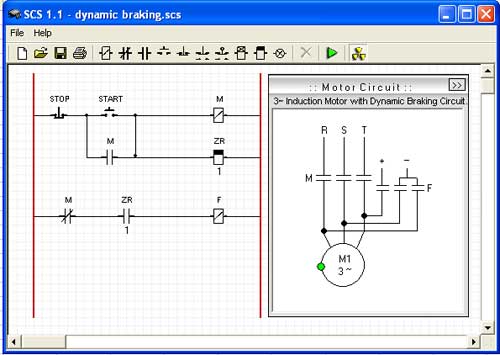 Electromechanical Systems Simulator (ESS) motor circuit with dynamic break.