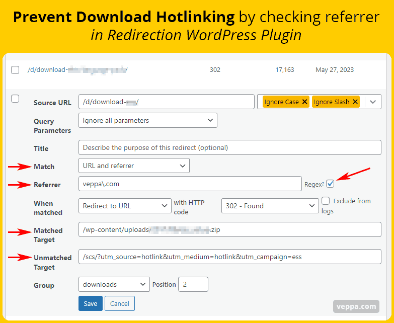 Prevent software download hotlinking in Redirection WordPress plugin.