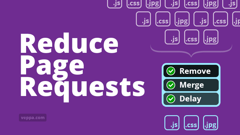 Reduce page requests - remove, merge, delay.