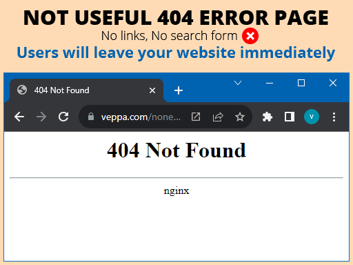 Unhelpful default 404 page used by not optimized server software. This is default 404 page of Nginx. 