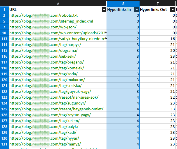 Orphan page detection using report exported from SEO Macroscope