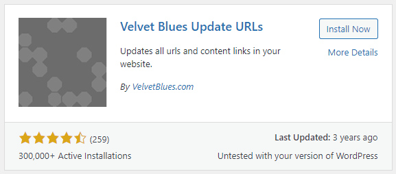 Velvet blues Update URLs plugin