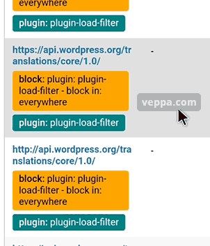 View individual requests inside plugin group. See full request URL and related plugin name.