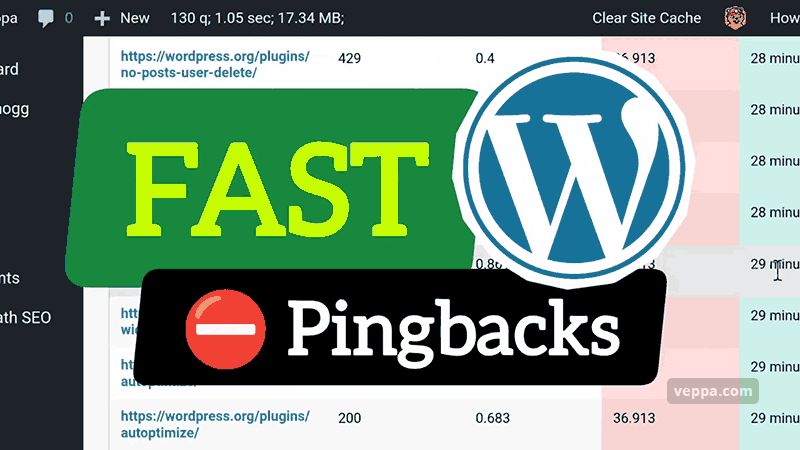 Disable pingbacks to make WordPress Faster.