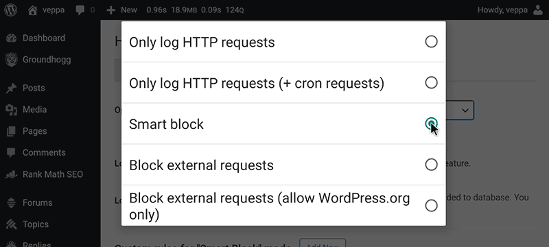 HTTP Requests Manager plugin has WP_HTTP usage optimization mode Smart Block